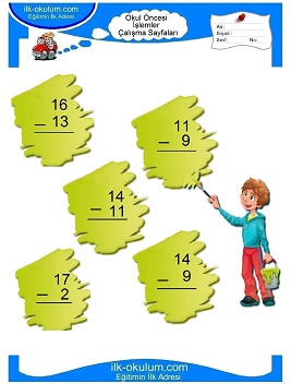 Çocuklar İçin toplam işlemi yaprak testleri 